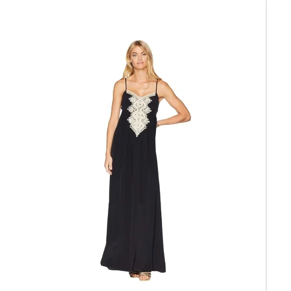 chinese dress ladies Carlynn Satin Maxi Bow Dress - Noir – The Islands